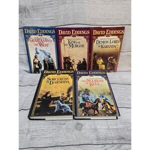 David Eddings - The Malloreon, Complete Set of 5 HCDJ Book Club Editions Del Rey
